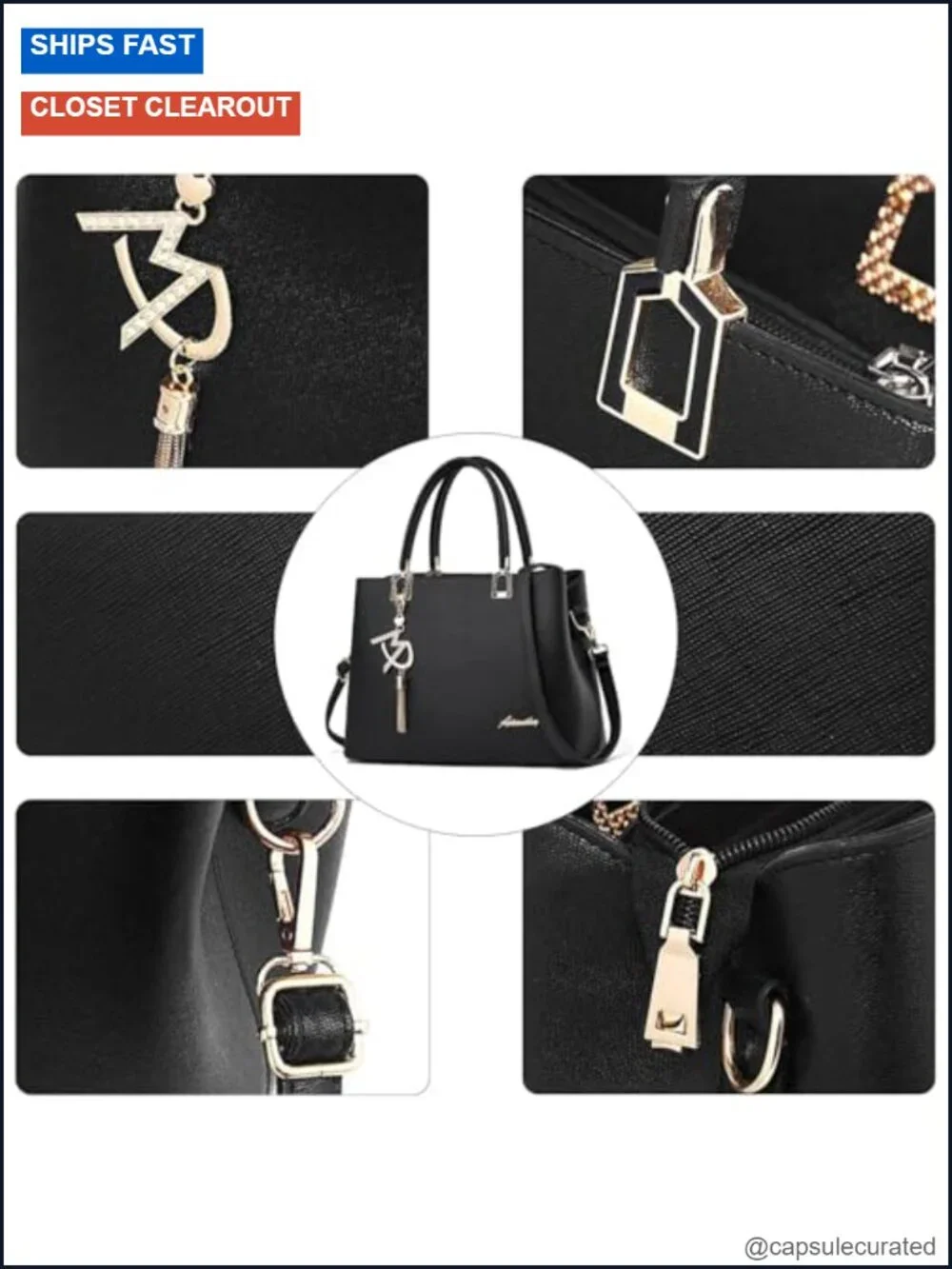 Women's Satchel Tote Bag Faux Leather Crossbody Shoulder Purse with Top Handle